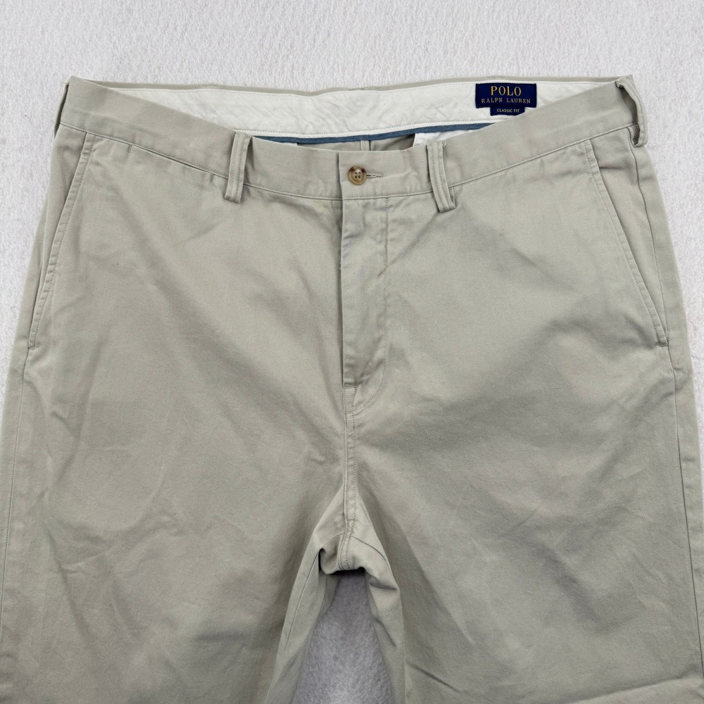 Polo Ralph Lauren Classic Fit Chino Pants Mens 36x30 (38x29) Khaki Cotton Twill